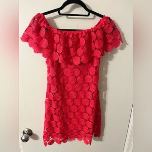 Trina Turk off the shoulder floral dress